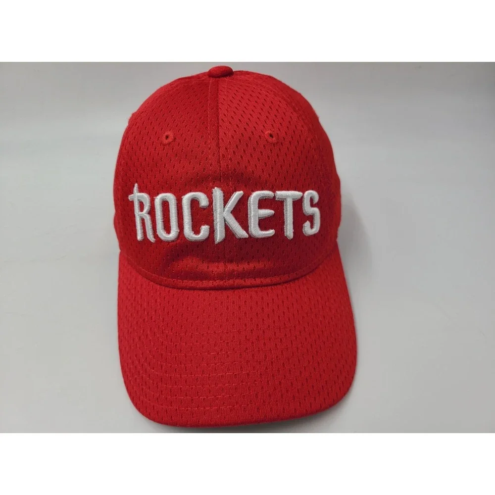 Houston Rockets‎ Adidas Flex Fitted S-M Hat Cap Dad Men Women NBA Basketball Red